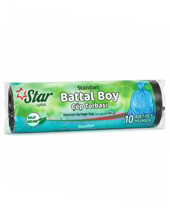 Starplus Siyah Çöp Torbası Battal Boy 75x90