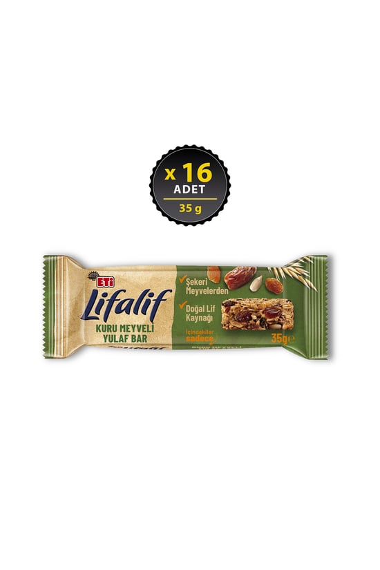 Eti Lifalif Kuru Meyveli Yulaf Bar 35 g x 16 Adet
