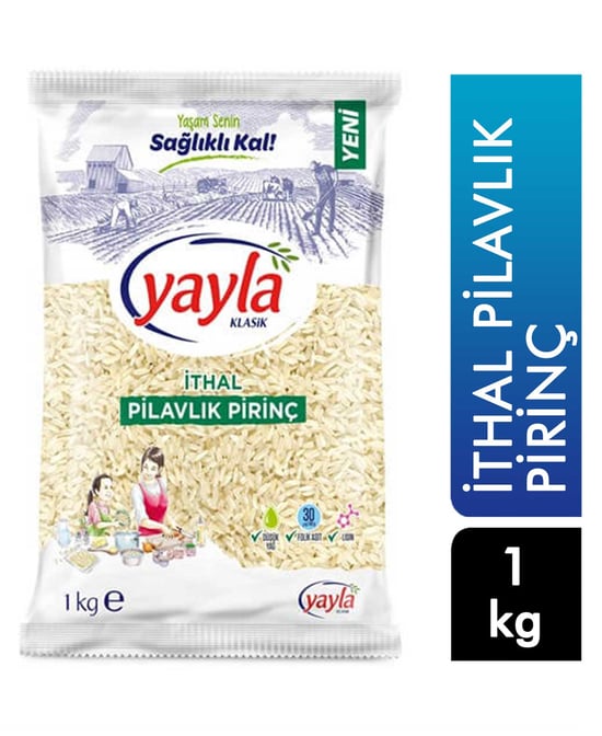 Yayla İthal Pilavlık Pirinç 1 kg (Dökme)