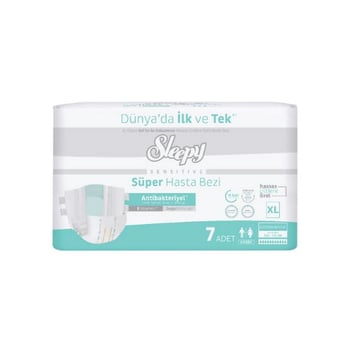 Sleepy Süper Hasta Bezi Antibakteriyel Ekstra Büyük Boy XL 120 - 160 cm 7 Adet