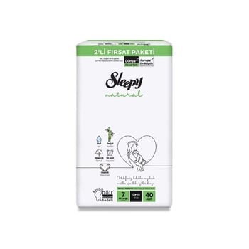 Sleepy Natural Bebek Bezi 20-30 kg 40 lı 2XL No: 7