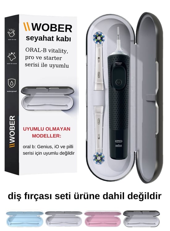 WOBER Oral-b uyumlu şarjlı diş fırçası seyahat/saklama kabı