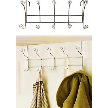 Makropa 10 Kançalı Krom Kapı Askısı-Panel Kapı Arkası Askısı