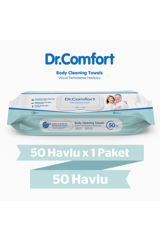 Dr. Comfort Vücut Temizlik  Havlusu 50'li