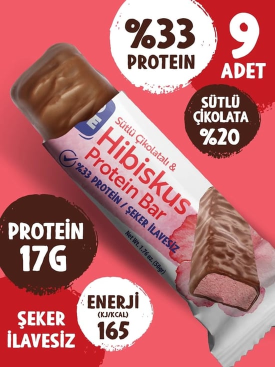 Trio Move %33 Protein Bar Hibiskus Ve Sütlü 50 Gr *9'lu