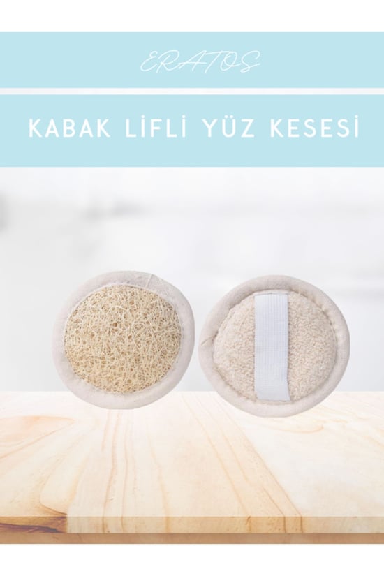 Eratos Doğal Kabak Lifli Hakiki Yüz Kesesi Banyo Hamam Kesesi
