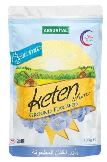 Aksuvital ÖĞÜTÜLMÜŞ KETEN TOHUMU 100 GR. DYPCK