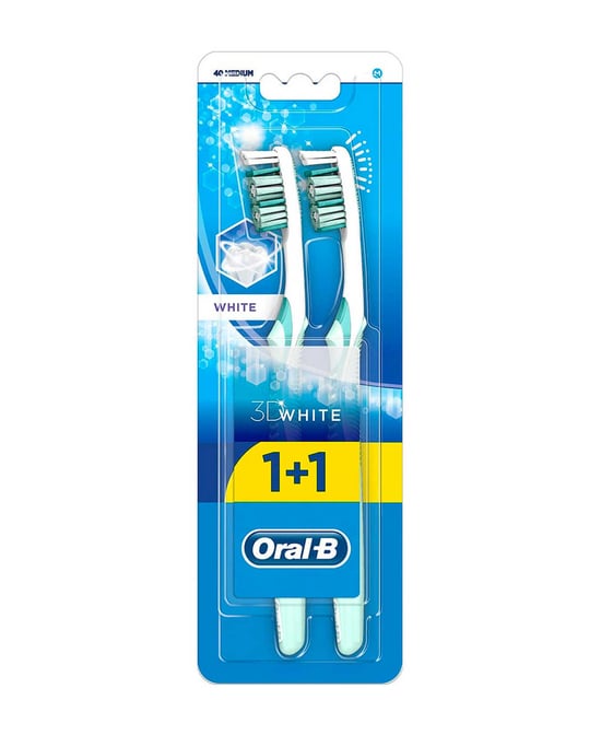 Oral-B Diş Fırçası 1 + 1 Üç Boyutlu Beyazlık 40 Orta