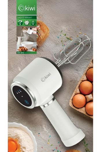 Kiwi Kmx-3612 3 Hız Kademeli Şarjlı El Mikseri