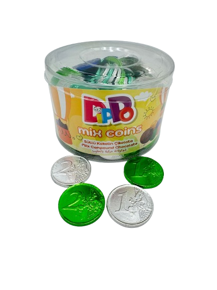 Dippo Renkli Para Çikolata 100'lu (Yeni Ürün)