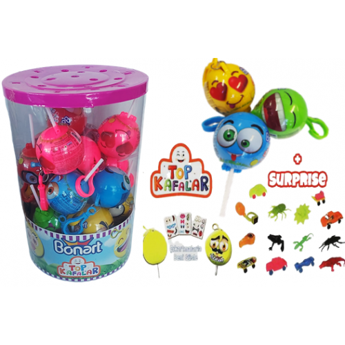 Bonart Top Kafalar Ahahtarlıklı Lollıpop Oyuncak 11 Gr
