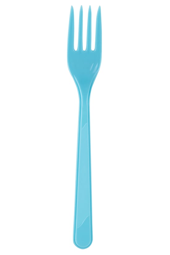 Roll-Up Plastik Çatal Açık Mavi 25 Adet