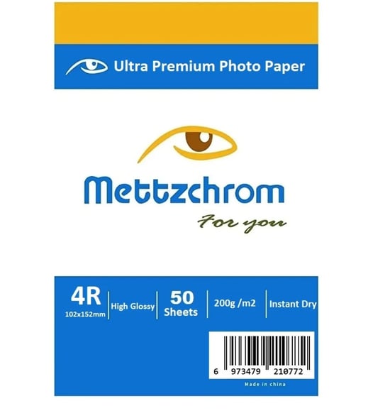 Mettzchrom 4R 102x152mm Parlak Fotoğraf baskı kağıdı 50 sayfa