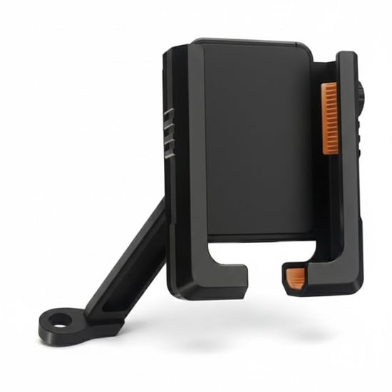 BUFFER® Motosiklet Gidon Telefon Tutucu–360° Döner, Kaymaz Sabitleme Sistemli, Sarsıntı Önleyici Tel