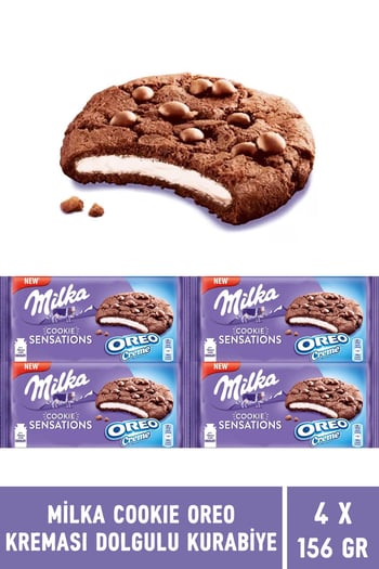 Milka Sensations Damla Çikolatalı & Oreo Kreması Dolgulu Kurabiye