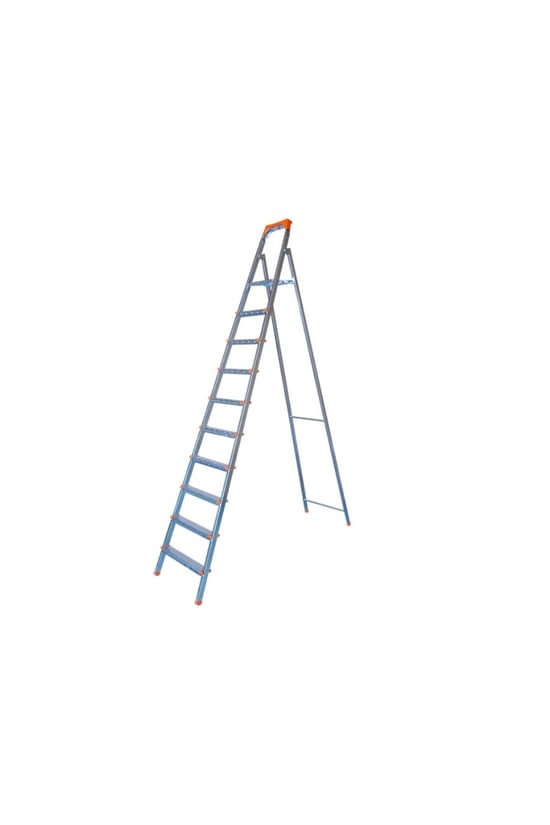 Yakut Serisi 9+1 Basamaklı Katlanır Profil Merdiven | Ev Bahçe Ofis Atölye İçin Sağlam Metal Basamak