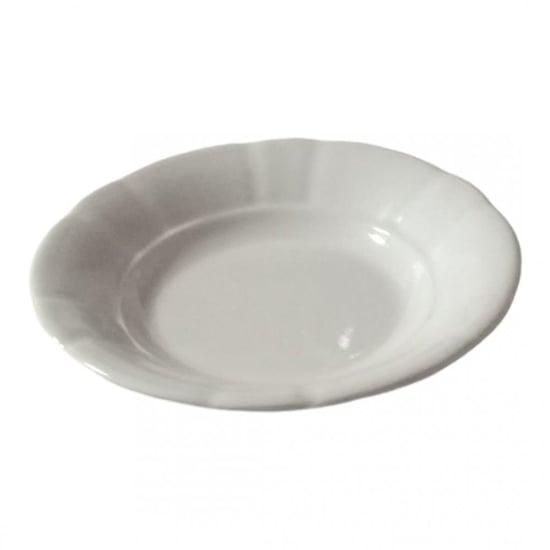 Akel 019T 19 Cm Oluklu Pilav Tabak - Beyaz - Melamin Tabak