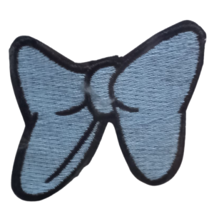 P Parla Aplike Ütü İle Yapışan Küçük Kelebek Mavi Arma 2x3 cm