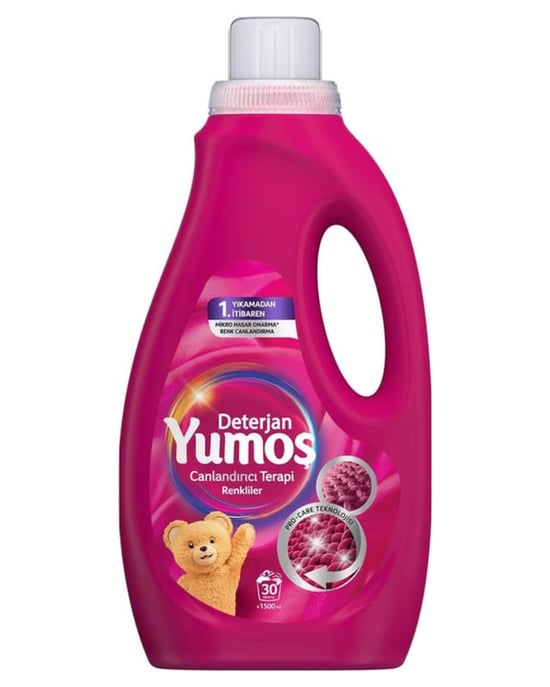 Yumoş Sıvı Bakım Deterjanı Renkli 30 Yıkama 1500 ml