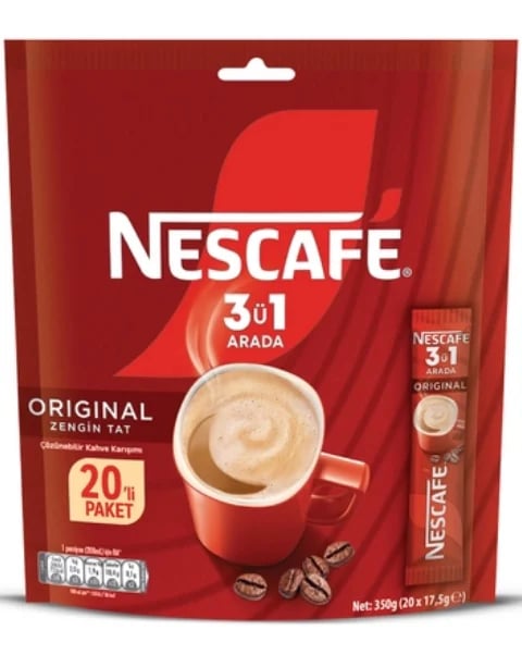 Nescafe 3'ü 1 Arada Original Kahve 20'li