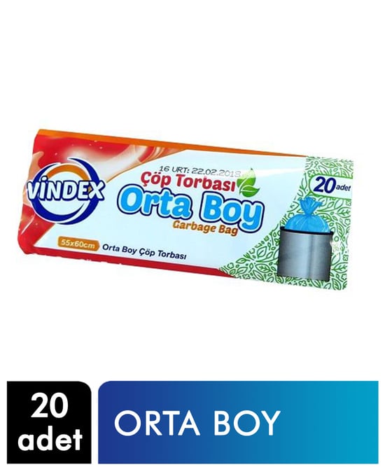 Vindex Çöp Torbası Orta Boy 55x60 20 Adet