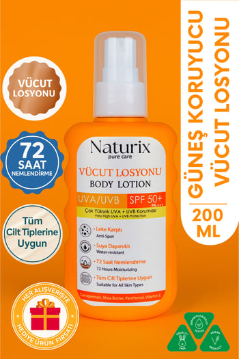 Naturix Vücut Losyonu Spf 50 200 ml