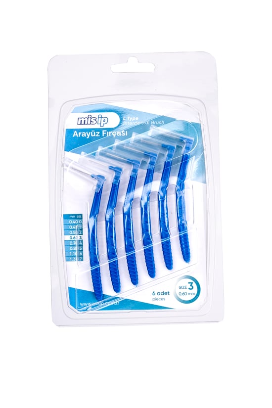 Mis İp L Tipi Arayüz Fırçası Mavi 0,60