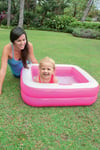Intex Şişme Taban Mini Kare Havuz 86x86x25 cm Pembe