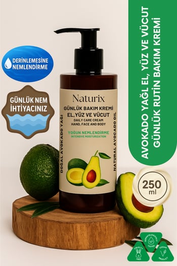 Naturix Avokado Özlü El Yüz Ve Vücut Bakım Kremi 250 ml