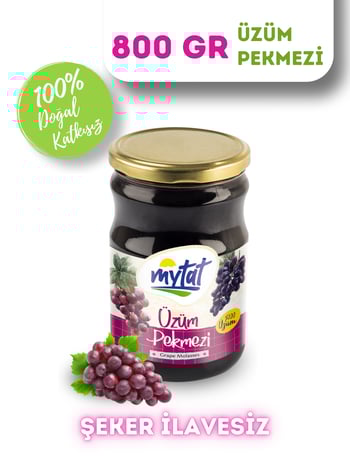 Mytat Doğal Katkısız Üzüm Pekmezi 800 gr (Cam Kavanoz)