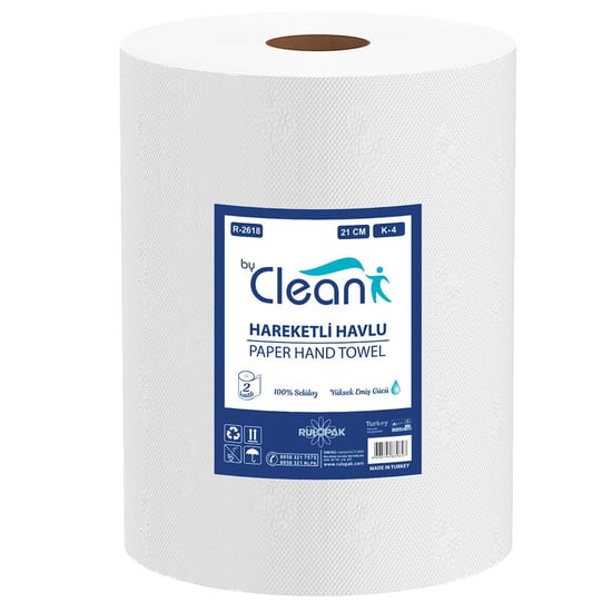 Rulopak By Clean Hareketli Havlu 2 Katlı 21 Cm 67 M 6'lı Paket