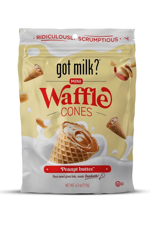 Got Milk Mini Waffle Cones Peanut Butter 119gr
