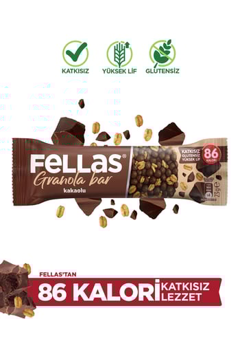 Fellas Kakaolu Granola Bar 23 g x 12 Adet