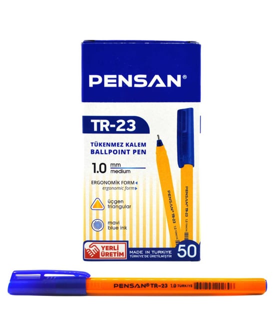 Pensan TR-23 Tükenmez Kalem 50'li Paket Mavi