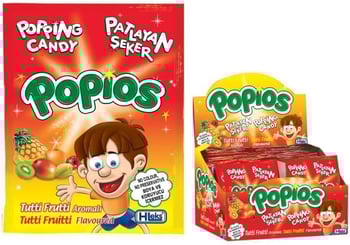 Hleks Popios Candy Karışık Meyve  Aromalı Patlayan Şeker 4gr 40'lı