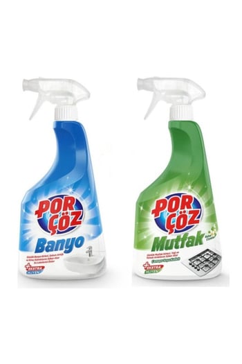 Porçöz Mutfak & Banyo Temizlik Spreyi 750 Ml 2'li Set