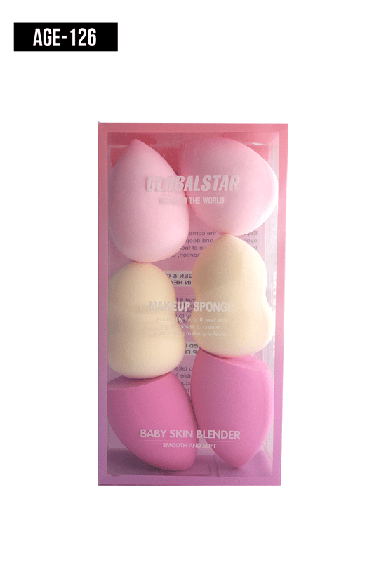 İthal Aksesuar Renkli 6'Lı Makyaj Süngeri