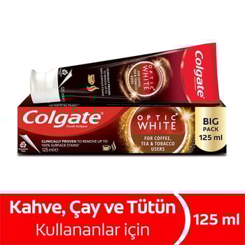 Colgate Optic White Tütün Ürünleri Kullananlar İçin Beyazlatıcı Diş Macunu 125 Ml
