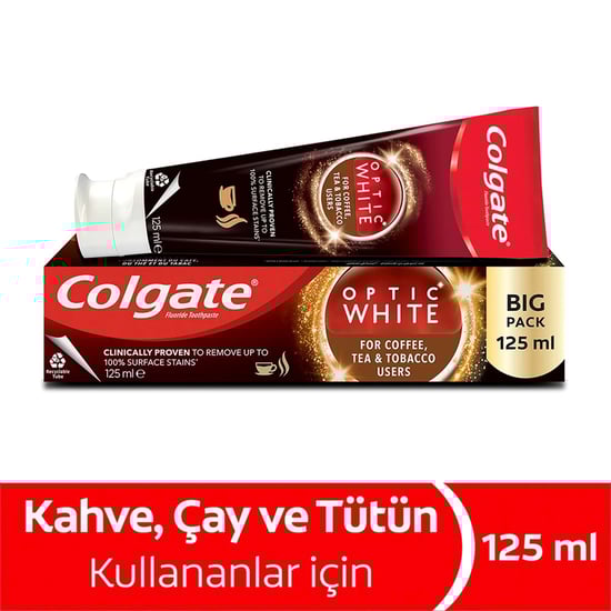 Colgate Optic White Tütün Ürünleri Kullananlar İçin Beyazlatıcı Diş Macunu 125 Ml