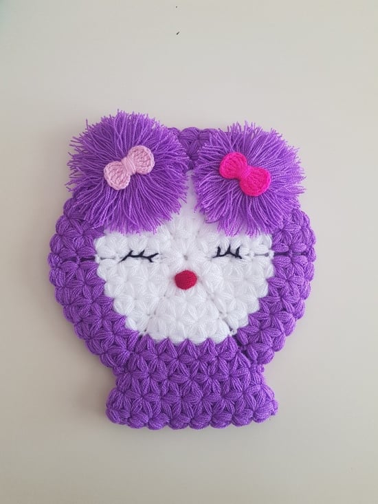 HERŞEY FIRSAT BANYO PONPONLU KIZ BEBEK / ÇOCUK KESE LİFİ EL ÖRMESİ