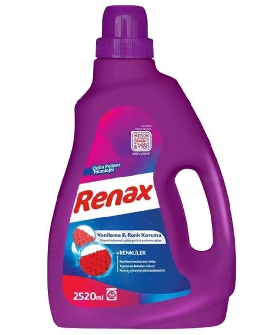 Renax Sıvı Çamaşır Deterjanı Renkliler 2520 ml