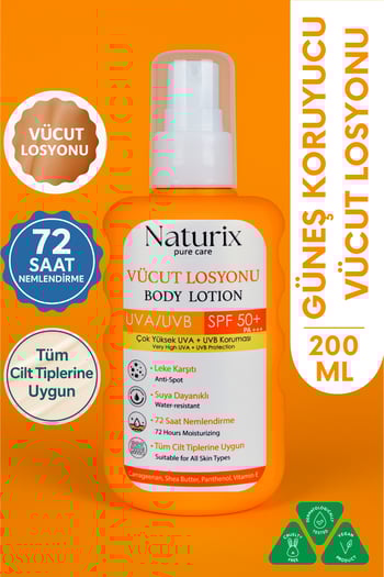 Naturix Vücut Losyonu Spf 50 200 ml