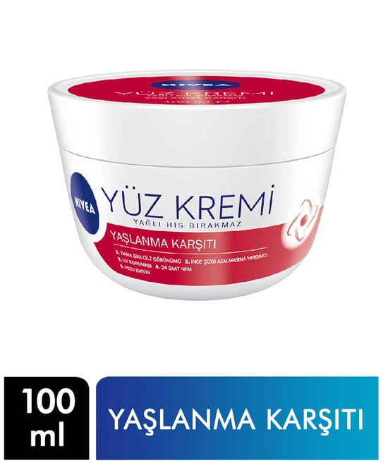 nivea, nivea 100 ml, yüz kremi, yaşlanma karşıtı krem, yüz kremleri, kozmetik, toptan kozmetik, kırışık karşıtı krem