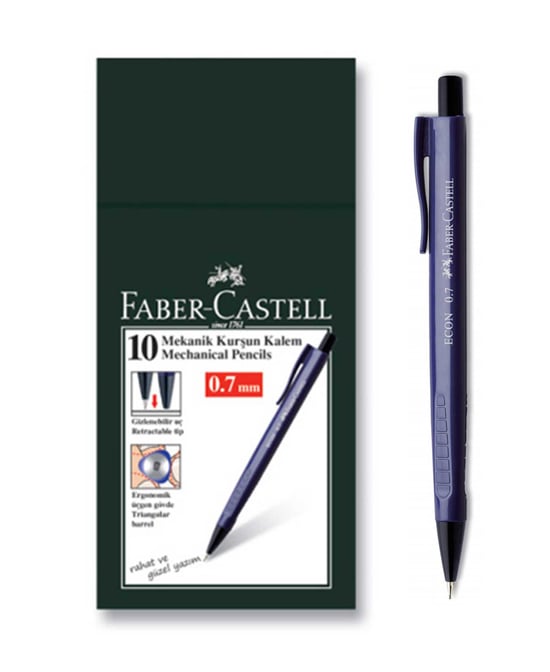 Faber-Castell Econ Versatil Koyu Renkler 0.7 mm Mekanik Kurşun Kalem 10'lu Paket
