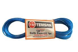 Temsan Tesa 10 Metre Çelik Çamaşır İpi-Pvc Kaplı-Renkli