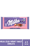 Milka Çilekli Yoğurtlu Tablet Çikolata 100 gr - 6 Adet