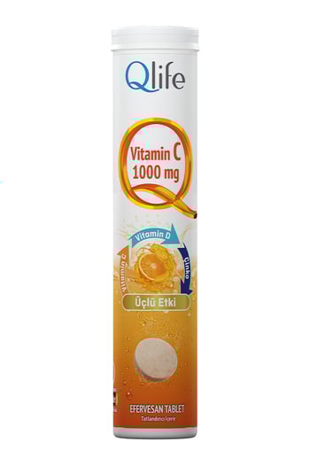 Tripple Effect Adult D Vitamini C Vitamini ve Çinko 20 Efervesan Tablet