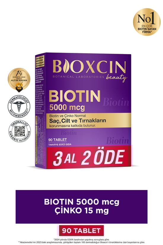 Bioxcin Biotin 5000 Mcg 90 Tablet