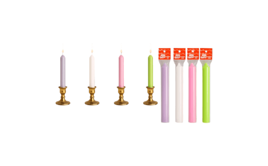 Hagiki Tekli 20Cm Renkli Şamdan Mum