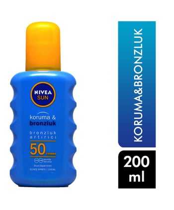 Nivea Sun 200 ml Sprey Koruma & Bronzluk Artırıcı 50+ SPF